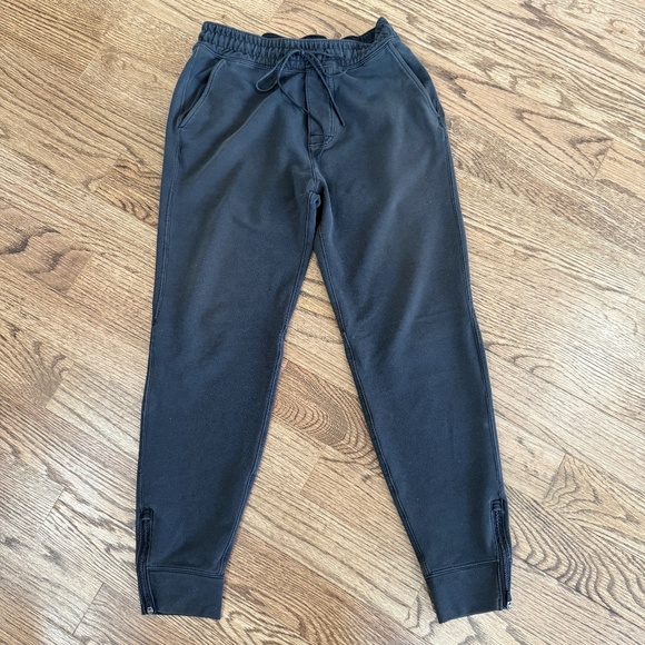 Vintage Abercrombie & Fitch Y2K Black Fleece Joggers Men's Small Drawstring - Picture 1 of 10